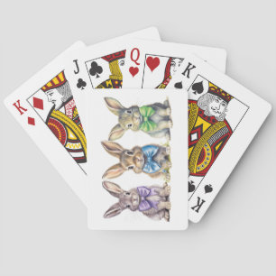Niedliche Kaninchenspielkarten Spielkarten