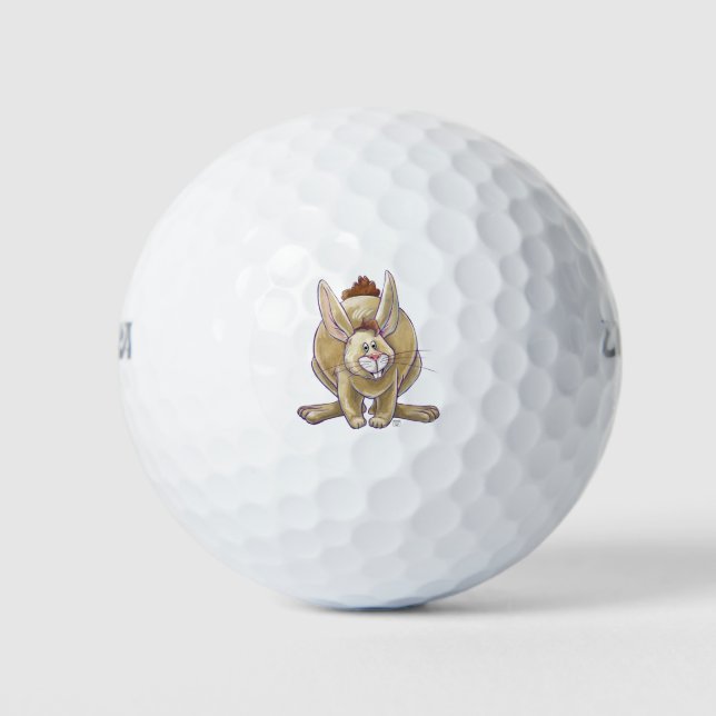 Niedliche Kaninchentierparade Golfball (Vorderseite)