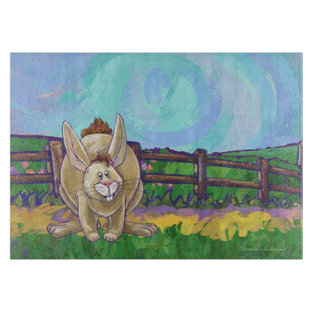 Niedliche Kaninchentierparade Schneidebrett (Vorderseite)