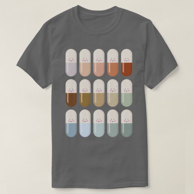 Niedliche Kapseltabletten T-Shirt (Design vorne)
