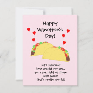 Niedliche Karte des Taco Flat Valentine