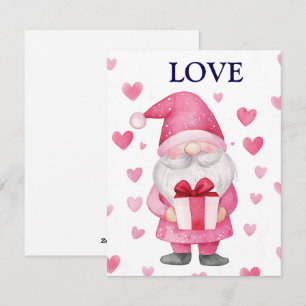 niedliche Karte mit einem rosa Cartoon in Liebe