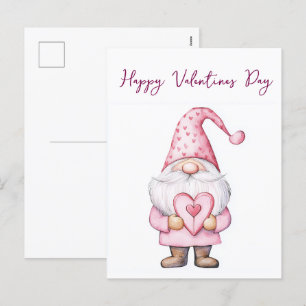 niedliche Karte mit einem rosa Cartoon in Liebe