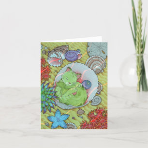 Niedliche Karte SCHLAF Katze der feenhaften