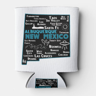 Niedliche Karte von New Mexico Albuquerque Karte S Dosenkühler