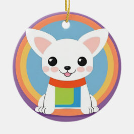 Niedliche Kartoon Dog Illustration Keramik Ornament