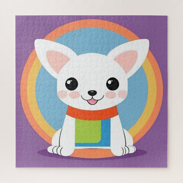 Niedliche Kartoon Dog Illustration Puzzle (Vertikal)
