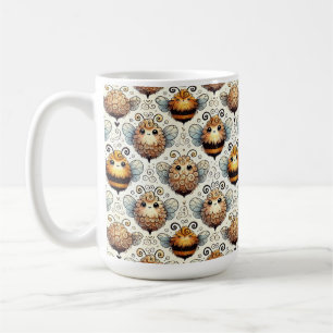 Niedliche, kartoonische Biene Kaffeetasse
