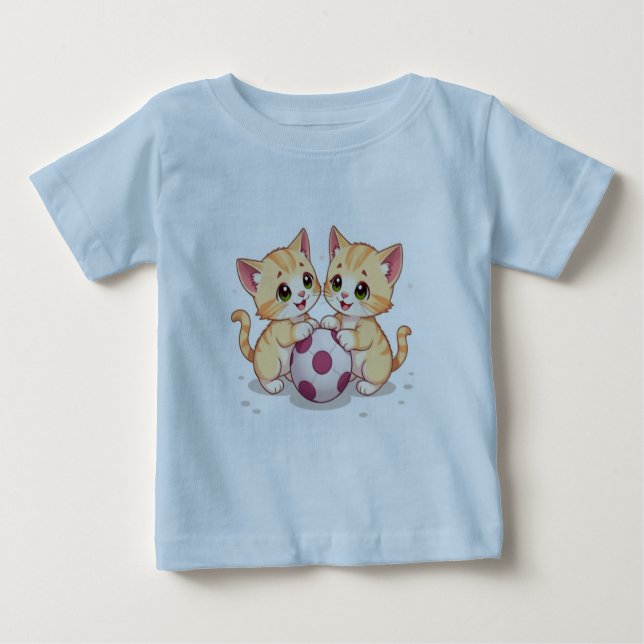 Niedliche Kätzchen Baby T-shirt (Vorderseite)