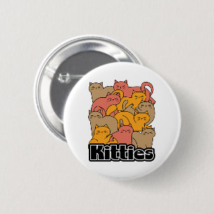 Niedliche Kätzchen Design - Adventure Cat Art Button