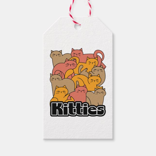 Niedliche Kätzchen Design - Adventure Cat Art Geschenkanhänger (Vorderseite)