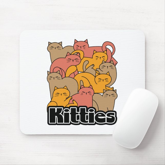 Niedliche Kätzchen Design - Adventure Cat Art Mousepad (Mit Mouse)