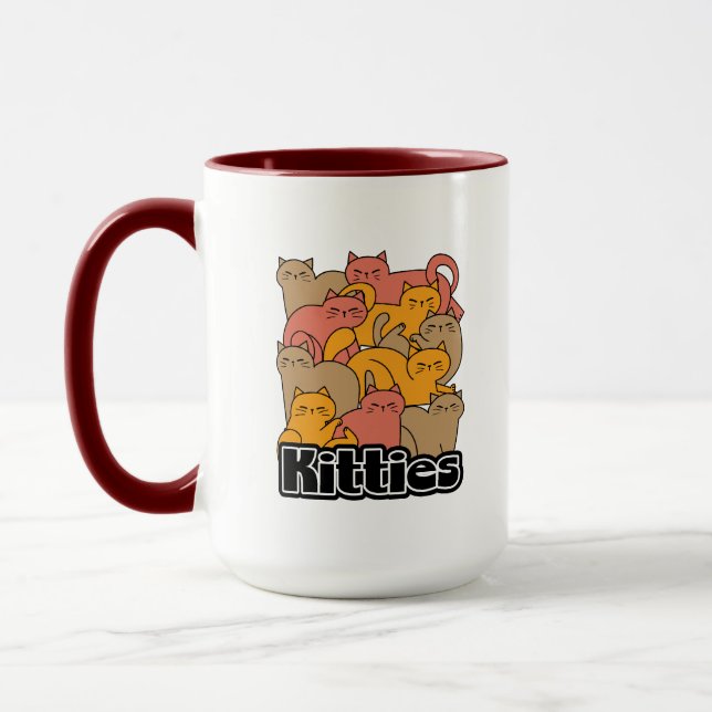 Niedliche Kätzchen Design - Adventure Cat Art Tasse (Links)