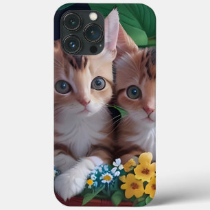 Niedliche Kätzchen in einem Blume-Korb Case-Mate iPhone Hülle