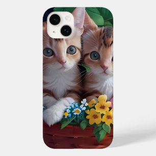 Niedliche Kätzchen in einem Blume-Korb Case-Mate iPhone 14 Plus Hülle