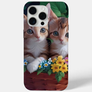 Niedliche Kätzchen in einem Blume-Korb Case-Mate iPhone Hülle