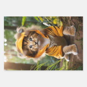Niedliche Kätzchen in Kostümen POSTERS Geschenkpapier Set