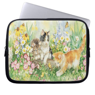 Niedliche Kätzchen Laptop-Sieb Laptopschutzhülle