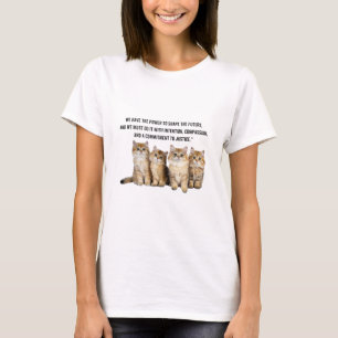 Niedliche Kätzchen mit Kamala-Redewendungen T-Shirt