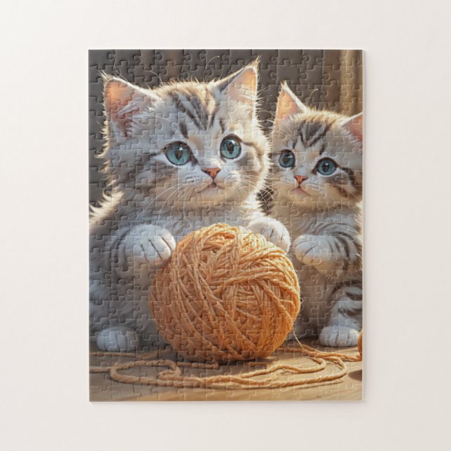 Niedliche Kätzchen Puzzle (Vertikal)