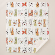 Niedliche Kätzchen Sherpa Blanket