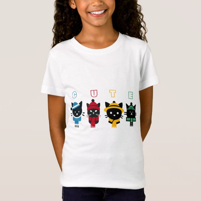 Niedliche Kätzchen T-Shirt (Vorderseite)