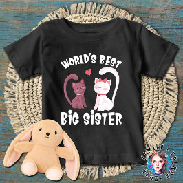 Niedliche Kätzchen 🐱 weltbesten Big Sister Baby T-shirt