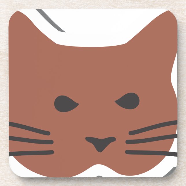 Niedliche Katze 2 Getränkeuntersetzer (Vorderseite)