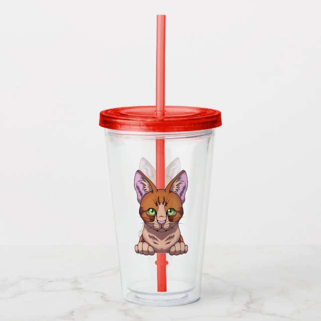 Niedliche Katze Acryltrinkbecher (Vorderseite)