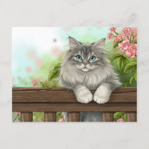 Niedliche Katze Art Kitten Funny Animal Cats Feiertagspostkarte