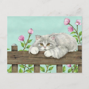 Niedliche Katze Art Kitten Funny Animal Cats Feiertagspostkarte