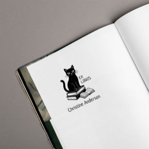 Niedliche Katze Aus der Bibliothek Permastempel