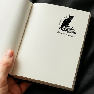 Niedliche Katze Aus der Bibliothek Permastempel
