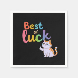 Niedliche Katze Bestes Glück: Spaß und Spaß vertei Serviette