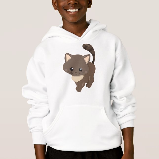Niedliche Katze, braune Katze, kleine Katze, Kitty Hoodie (Vorderseite)