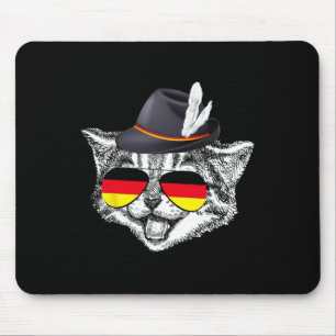 Niedliche Katze Deutsches Flaggenfest Deutschland  Mousepad