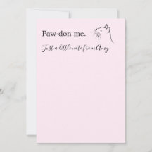 Niedliche Katze, die "Verzeihung" frage, rosa