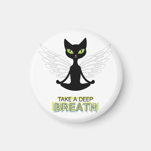 Niedliche Katze Doing Yoga Magnet (Vorne)