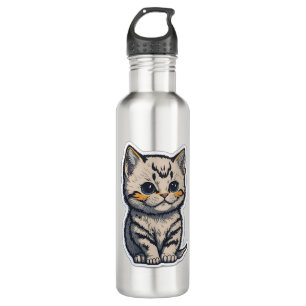 niedliche Katze Edelstahlflasche
