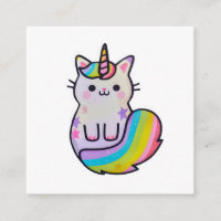 Niedliche Katze Einhorn Regenbogen
