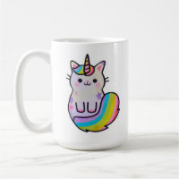 Niedliche Katze Einhorn Regenbogen