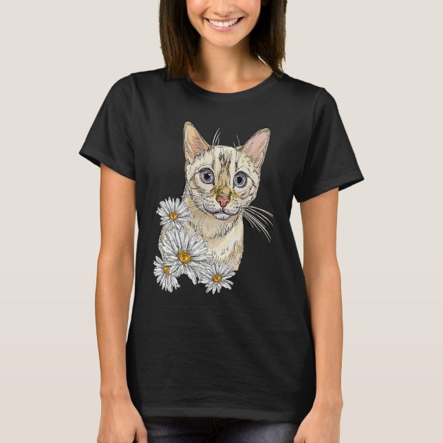 Niedliche Katze für Kitten Daisy Blume Kitty Adopt T-Shirt (Vorderseite)