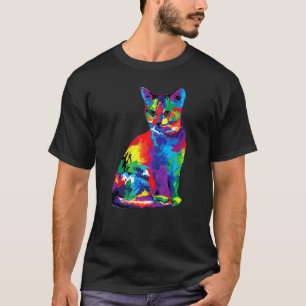 Niedliche Katze Für Kitten farbenfrohe Adoption T-Shirt