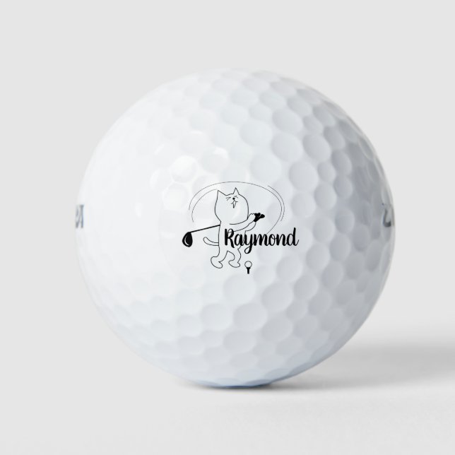 Niedliche Katze Golfball (Vorderseite)