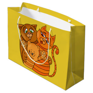 Niedliche Katze Großgeschenktasche Große Geschenktüte