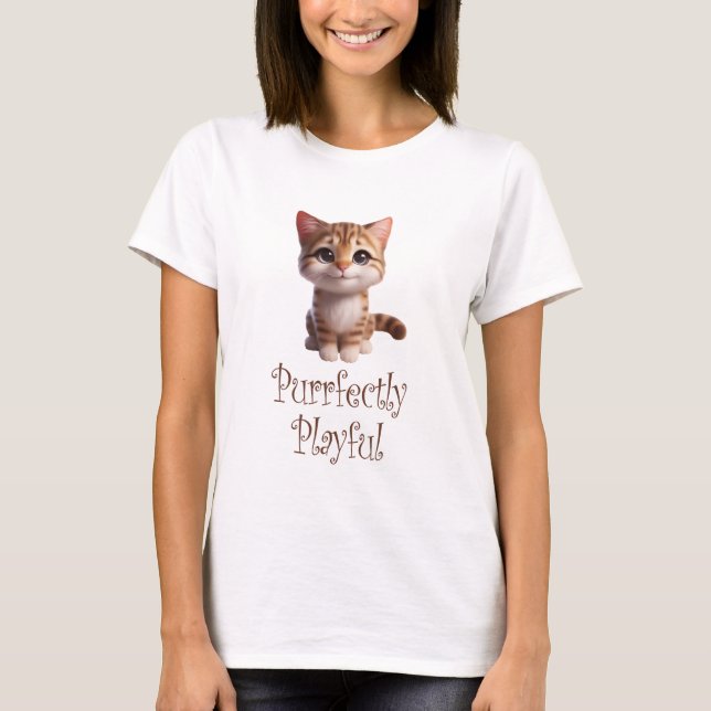Niedliche Katze, gut gespielt T-Shirt (Vorderseite)