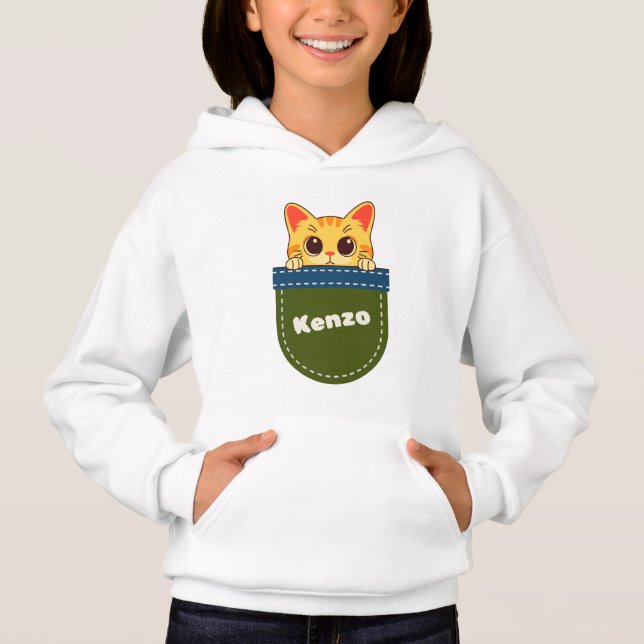 niedliche Katze Hoodie (Vorderseite)