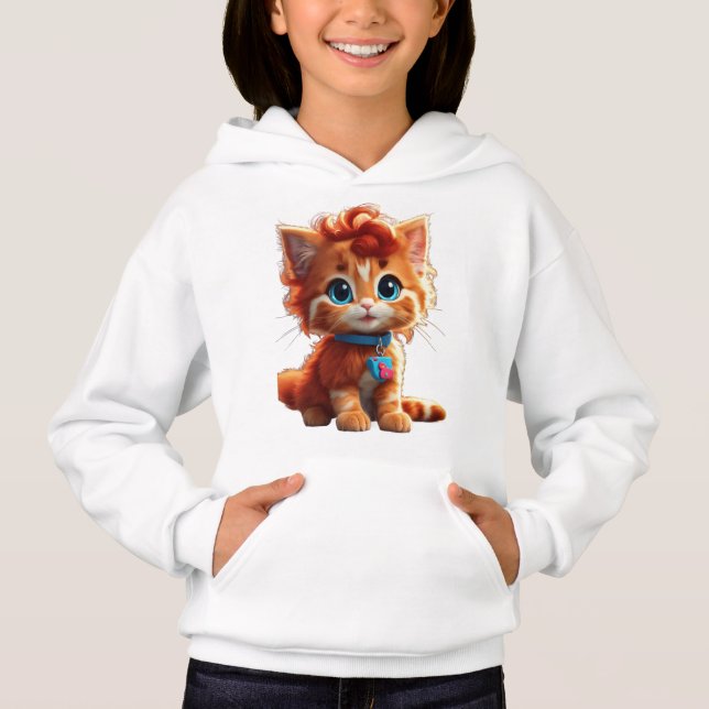 Niedliche Katze Hoodie (Vorderseite)