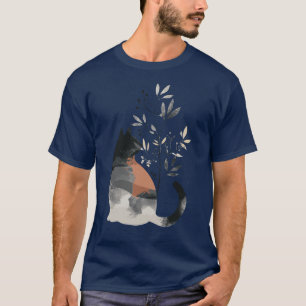 Niedliche Katze Illustration Adorable Animal Ar T-Shirt