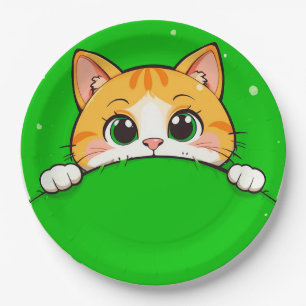 Niedliche Katze-Illustration Pappteller